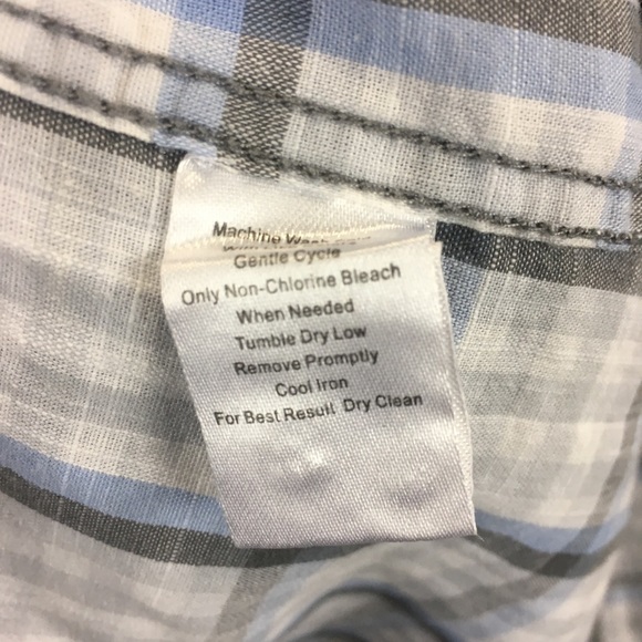 James Campbell Blue Plaid Window Pane Shirt - Picture 5 of 7